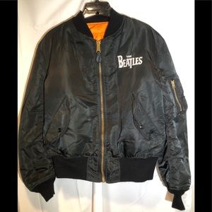 Vtg. Alpha Industries “The Beatles” Satin Jacket